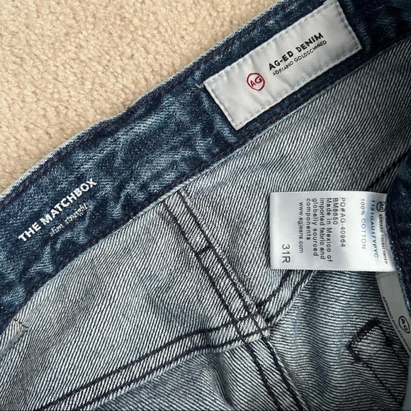 AG Men’s Matchbox Slim Straight Selvedge Jeans in 17 Years Psych Wash - Picture 9 of 11